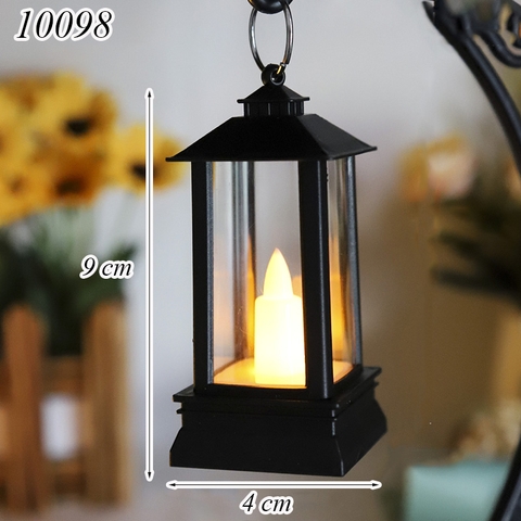 Đèn Lồng Vuông Mini Cổ Điển Màu Đen (có led) TQ