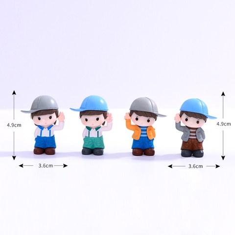 CN-bộ 4 bé trai mũ lệch