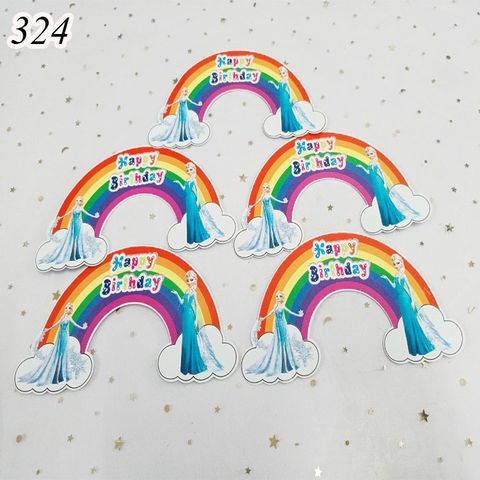 SCG - Set cắm 10 cầu vồng giấy công chúa elsa