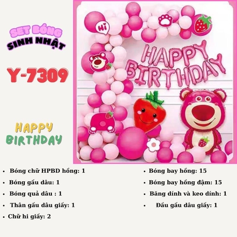 Bóng chữ gấu dâu Y7309 TT.