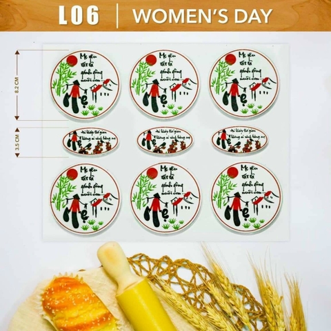 Khuôn socola woman's day gánh mẹ L06