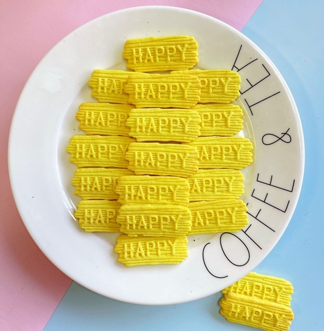 Bánh Quy Tạo Hình Chữ HPBD Vàng M22