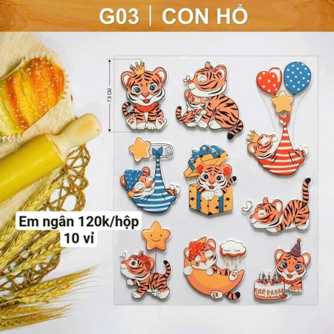 Khuôn socola con hổ G03