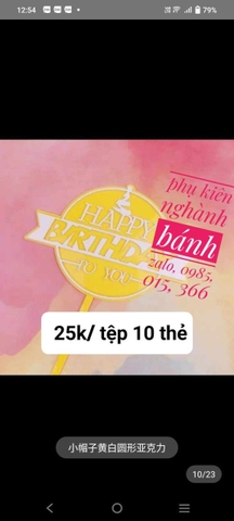 Mk-10 meka 2 lớp happy birthday to you tròn vàng