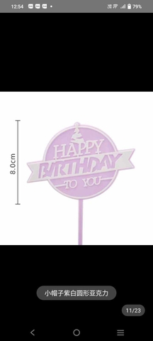 Mk-10 meka 2 lớp happy birthday to you tròn tím