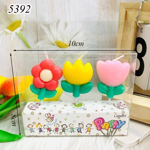 Vỉ nến hoa đỏ vàng hồng TQ