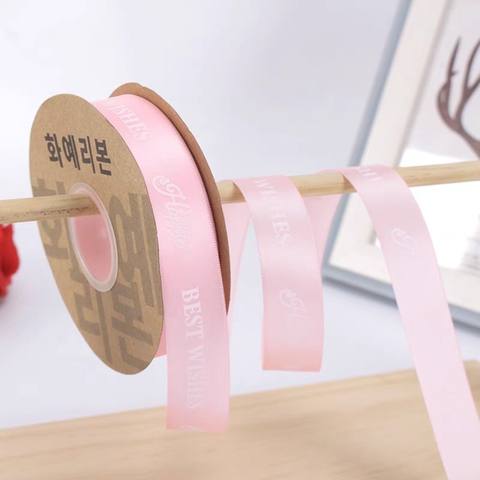Lẻ 3m ruybang happy best wishes hồng 2.5cm
