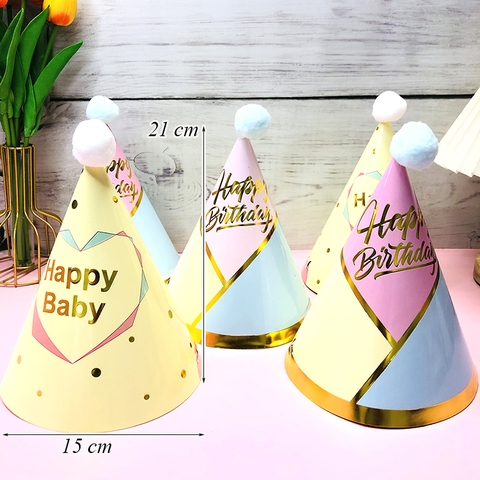 1 Mũ bông ép nhũ cao 21cm TP