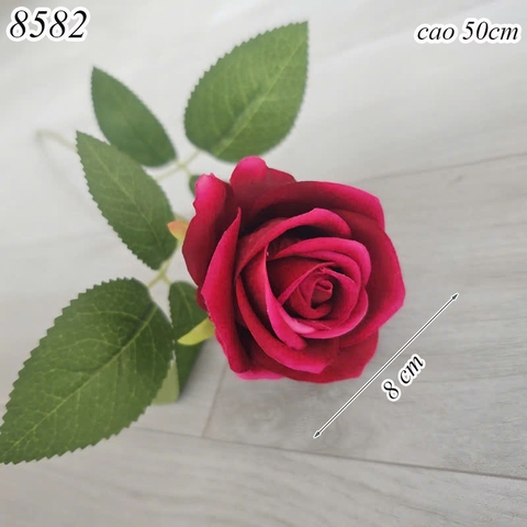 Cành hoa hồng Hồng Đậm TQ