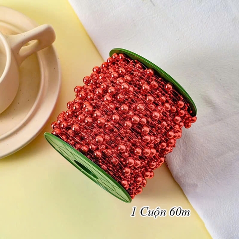 Cuộn 60m ngọc trai mix size ĐỎ TP