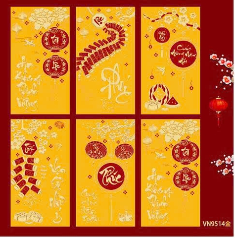 Set 6 Lì Xì Lấy Ngẫu Nhiên M34