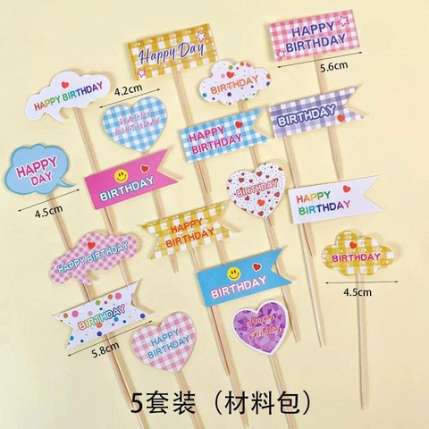 Cam - combo 5 set giấy tim cờ mây hpbd.