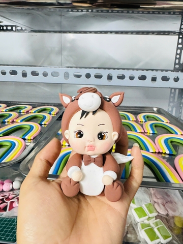 Em Bé Ngựa Đất Set Màu Nâu