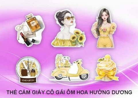 SCG-Set Cắm Cô Gái Ôm Hoa Hướng Dương TP