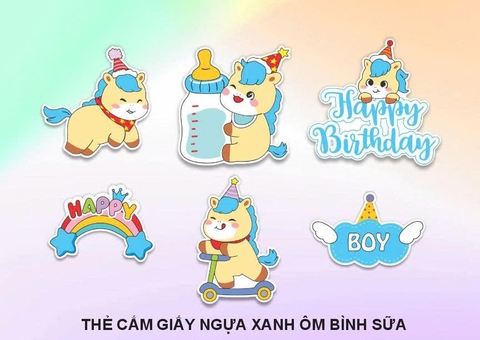 SCG-Set Cắm Ngựa Xanh Ôm Bình Sữa TP