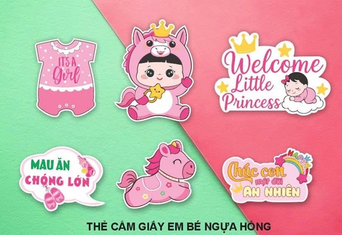 SCG-Set Cắm Em Bé Ngựa Hồng TP