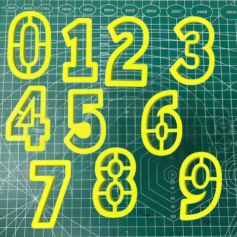 Bộ 20 Khuôn Số 0-9 Loại 10cm (2 lớp)