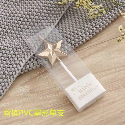 Vỉ nến sao nhũ vàng đồng