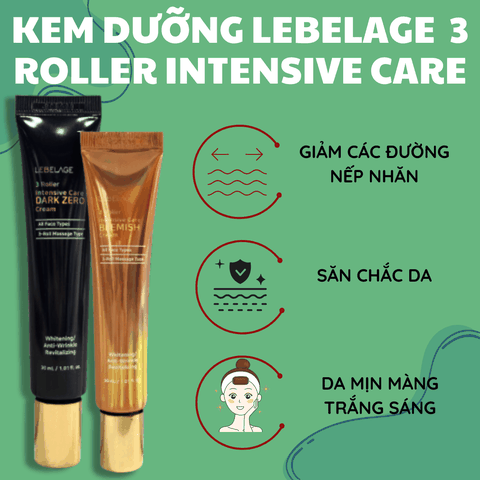 Kem dưỡng Lebelage 3 Roller Intensive Care giảm nhăn nâng cơ và dưỡng sáng da hiệu quả 30ml Hàn Quốc chính hãng
