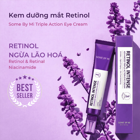 Kem mắt Some By Mi Retinol Intense Advanced Triple Action Eye Cream giảm thâm mắt dưỡng da mắt 30ml Hàn Quốc