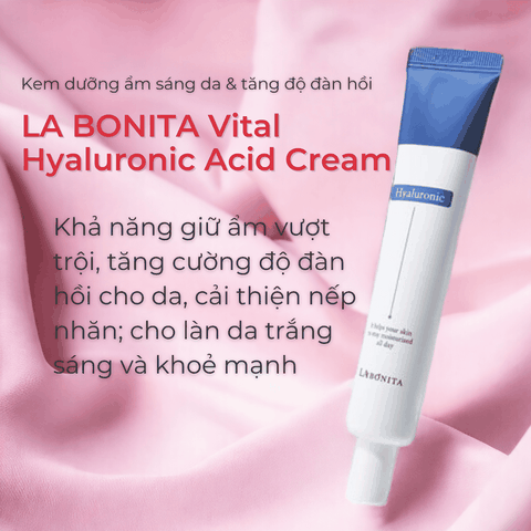 Kem dưỡng HA LaBonita Vital Hyaluronic Cream dưỡng ẩm phục hồi tái tạo tế bào da 50ml Hàn Quốc chính hãng