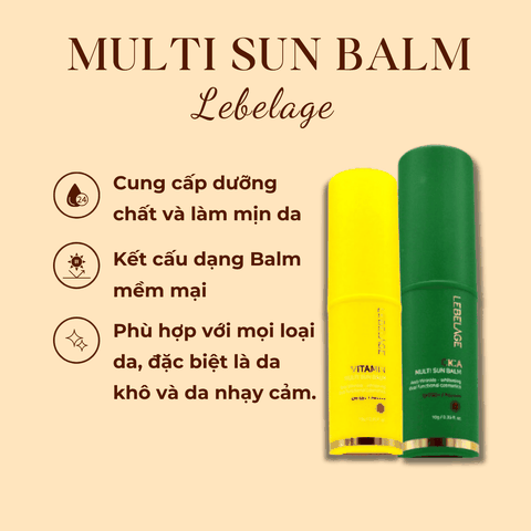 Kem chống nắng Lebelage Multi Sun Balm SPF 50+/PA++++ chống nắng bảo vệ da và dưỡng ẩm hiệu quả 10g Hàn Quốc
