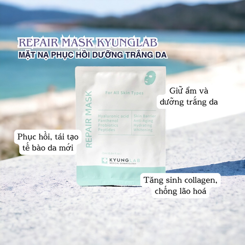 Mặt nạ KyungLab Repair và Retinol Peptide Mask cấp ẩm mờ thâm dưỡng trắng phục hồi và tái tạo da 25ml