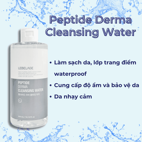 Nước tẩy trang Lebelage Derma Cleansing Water tẩy trang sạch sâu dịu nhẹ và dưỡng ẩm trắng da 300ml Hàn Quốc