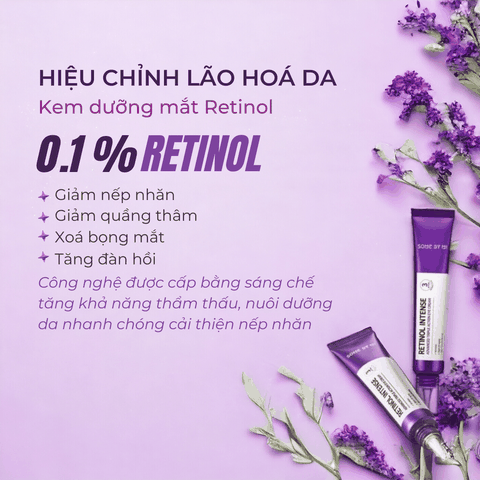 Kem mắt Some By Mi Retinol Intense Advanced Triple Action Eye Cream giảm thâm mắt dưỡng da mắt 30ml Hàn Quốc