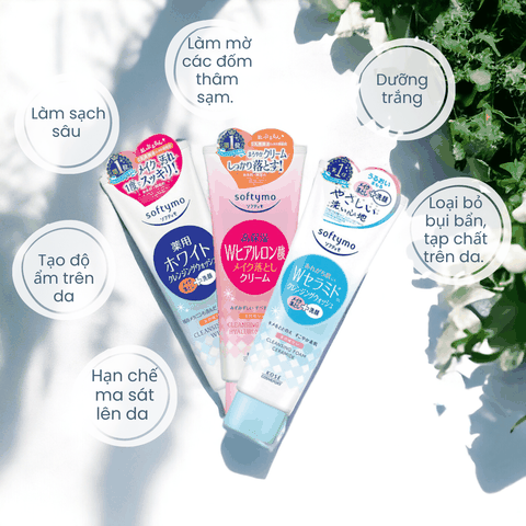Sữa rửa mặt Kose Softymo Cleansing Foam Nhật Bản sạch sâu cấp ẩm cho da khô da dầu mụn 190g 60g