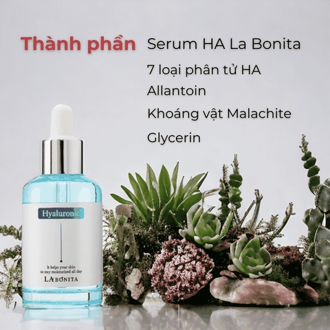 Serum HA LaBonita Vital Hyaluronic Acid dưỡng trắng da cấp ẩm cải thiện độ đàn hồi 50ml Hàn Quốc chính hãng