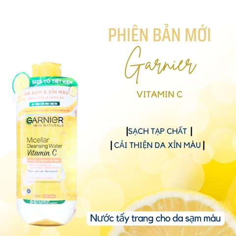 Nước Tẩy Trang Garnier Làm Sạch Sâu Dịu Nhẹ Cho Mọi Loại Da