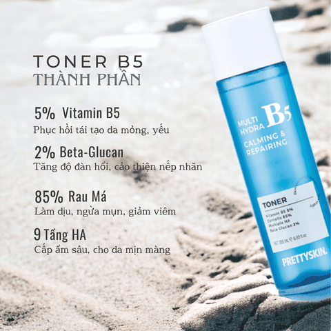 Toner rau má PrettySkin Jeju Centella nước hoa hồng Pretty Skin B5 Multi Hydra kiềm dầu giảm mụn cân bằng phục hồi