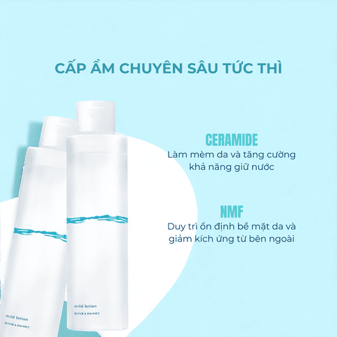 Nước hoa hồng Meishoku Repair & Balance Lotion cấp ẩm cân bằng da cho da nhạy cảm Nhật Bản 195ml