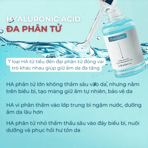 Serum HA LaBonita Vital Hyaluronic Acid dưỡng trắng da cấp ẩm cải thiện độ đàn hồi 50ml Hàn Quốc chính hãng