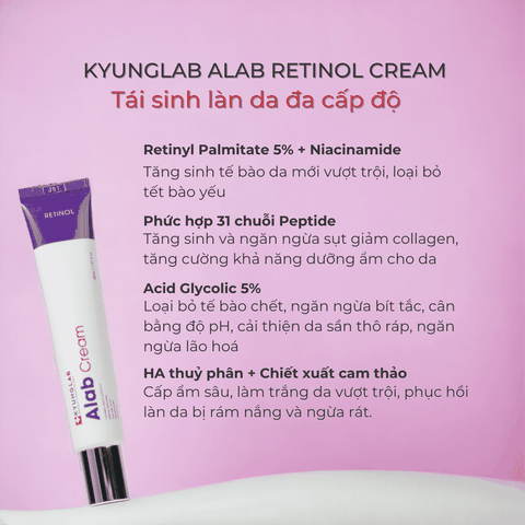 Kem retinol KyungLab alab retinol cream phục hồi da chống lão hoá tái sinh làn da trở lại 30ml Hàn Quốc