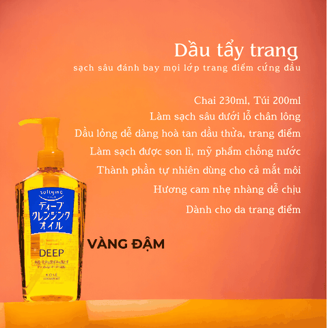 Nước tẩy trang Dầu tẩy trang Kose Softymo Cleansing sạch sâu dịu nhẹ an toàn cho mọi loại da Nhật Bản