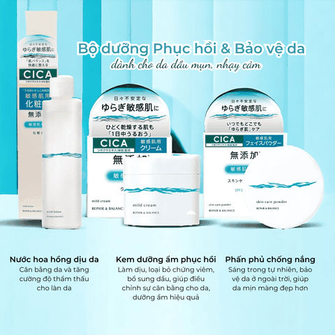 Nước hoa hồng Meishoku Repair & Balance Lotion cấp ẩm cân bằng da cho da nhạy cảm Nhật Bản 195ml