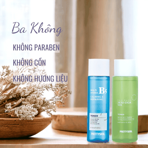 Toner rau má PrettySkin Jeju Centella nước hoa hồng Pretty Skin B5 Multi Hydra kiềm dầu giảm mụn cân bằng phục hồi