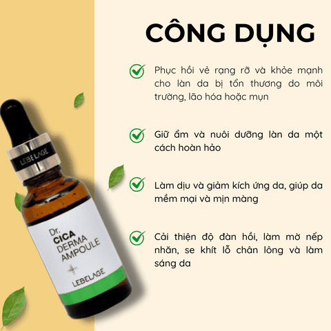Serum Lebelage Dr. Vitamin C Derma Ampoule dưỡng da sáng mịn màng ngăn ngừa lão hóa 30ml Hàn Quốc chính hãng