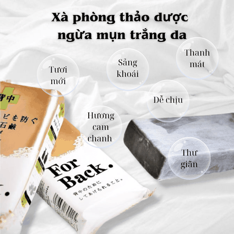 Xà phòng ngừa mụn lưng Pelican For Back Medicated Soap Bar giảm mụn lưng tắm trắng da chuẩn Nhật Bản 135g