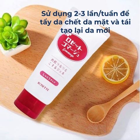 Tẩy tế bào chết da mặt Rosette Peeling Gel tẩy da chết của Nhật Số 1 Cosmo 120g  - Bản Đỏ da khô (HSD: 30/11/2025)