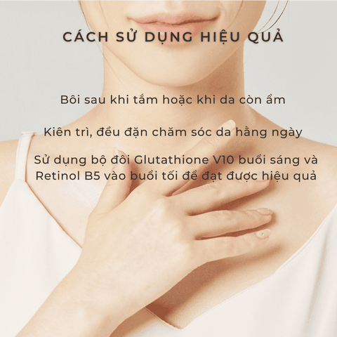 Kem dưỡng trắng body Prettyskin Lotion dưỡng thể chống lão hóa làm trắng da cấp tốc Glutathione và Retinol B5