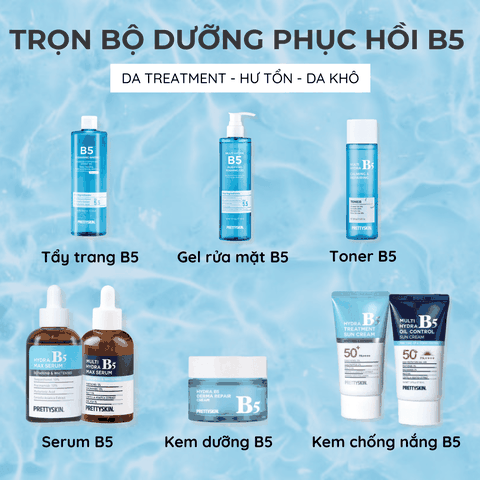 Sữa rửa mặt PrettySkin rau má Jeju Centela, Multi Hydra B5 phục hồi da cấp ẩm làm sạch sâu da dầu mụn khô treatment