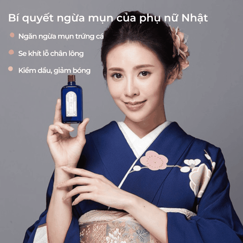 Nước Hoa Hồng giảm mụn Meishoku Bigansui Skin Lotion ngừa mụn cho da dầu mụn Nhật Bản 90ml