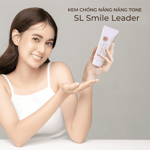 Kem chống nắng nâng tone Smile Leader Sun Cream SPF50+ cho da dầu mụn và da khô 60ml