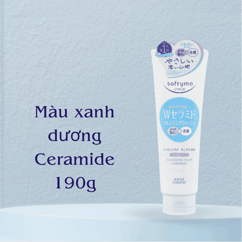 Sữa rửa mặt Kose Softymo Cleansing Foam Nhật Bản sạch sâu cấp ẩm cho da khô da dầu mụn 190g 60g