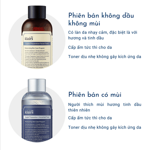 Toner Klairs nước hoa hồng Dear Klairs cấp ẩm cân bằng da không mùi và có mùi 180ml Hàn Quốc