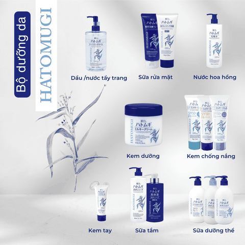 Toner Hatomugi Reihaku Lotion nước hoa hồng ý nhĩ dưỡng ẩm làm trắng da Nhật Bản 500ml