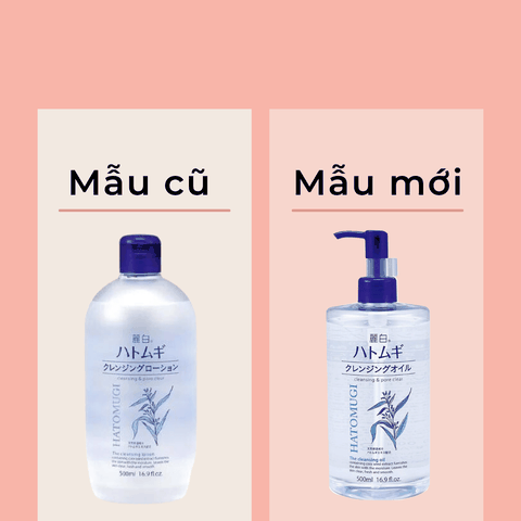 Nước tẩy trang, dầu tẩy trang ý dĩ Hatomugi The cleansing lotion cho da dầu mụn da khô Nhật Bản 500ml